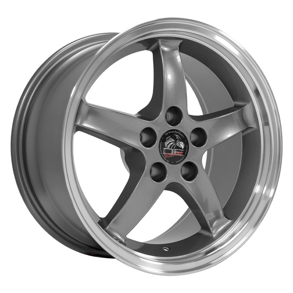 OE Wheels Replica FR04 Gunmetal with Machined Lip 17x9.0 +24 5x114.3mm 70.6mm