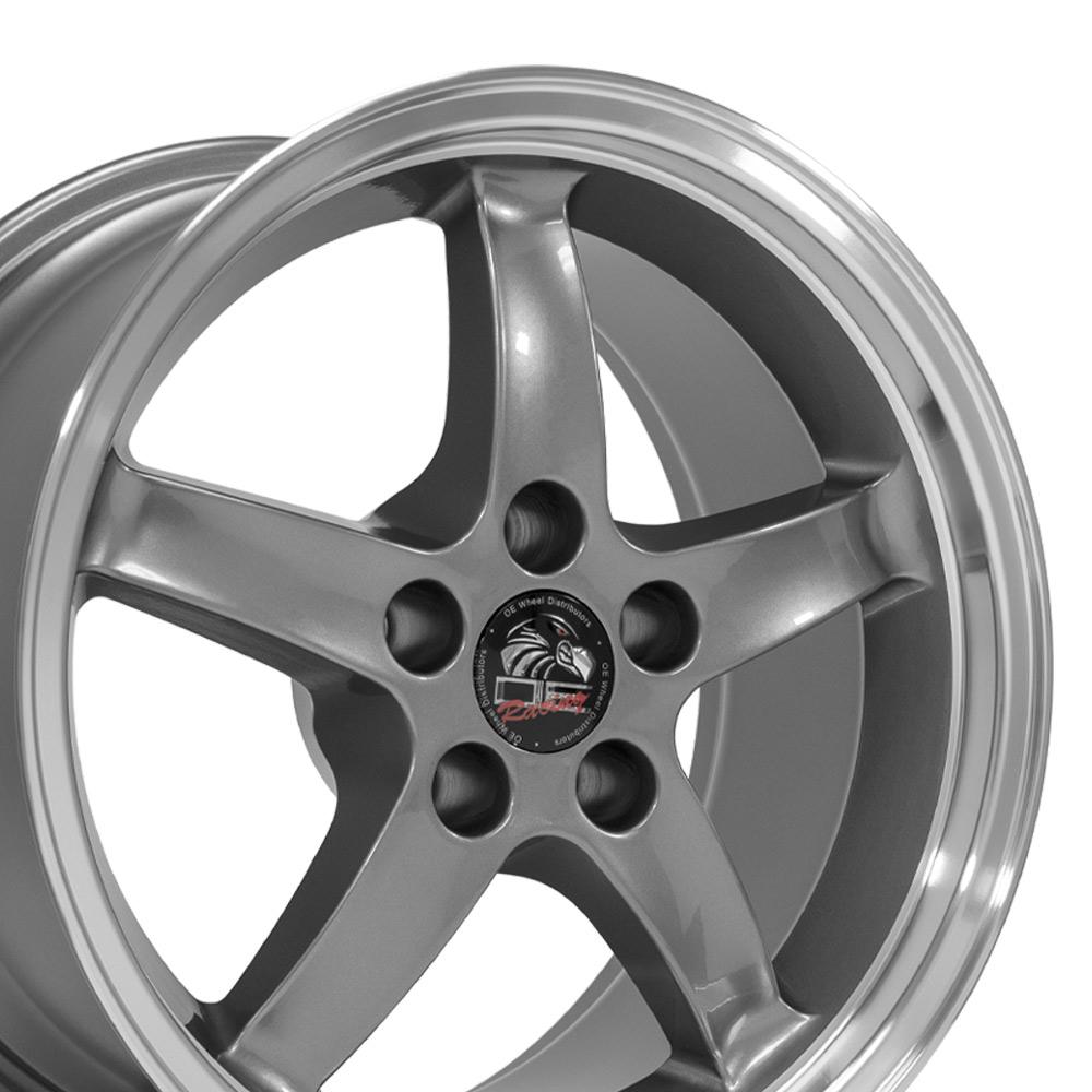 OE Wheels Replica FR04 Gunmetal with Machined Lip 17x9.0 +24 5x114.3mm 70.6mm