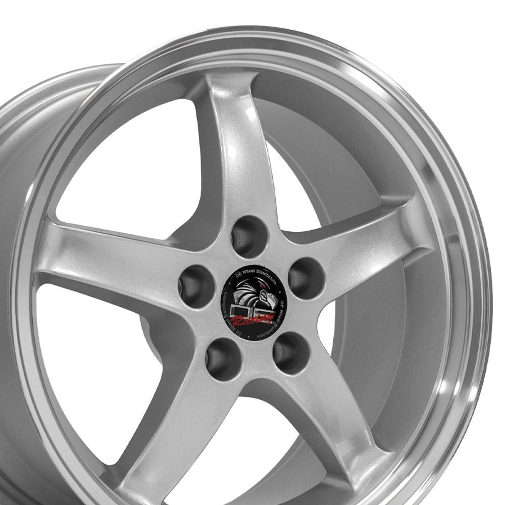 OE Wheels Replica FR04 Silver with Machined Lip 17x9.0 +24 5x114.3mm 70.6mm