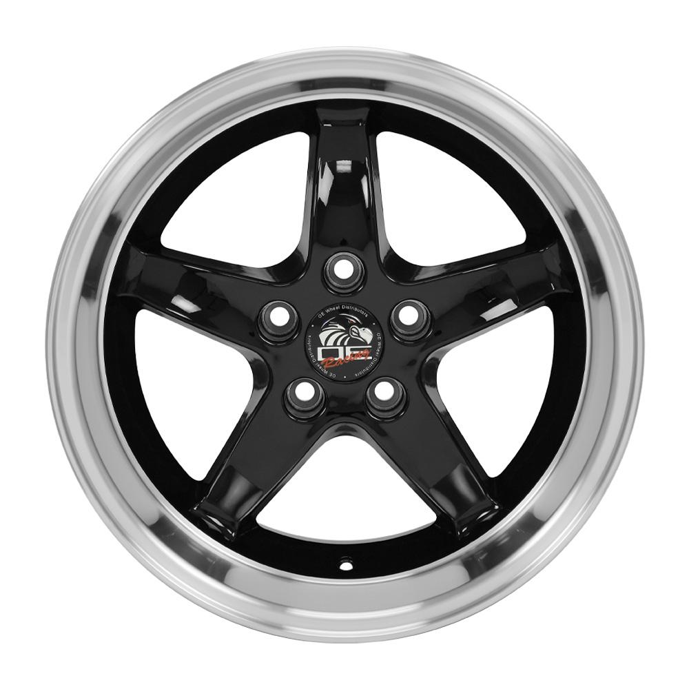 OE Wheels Replica FR04 Black with Machined Lip 17x10.5 +27 5x114.3mm 70.6mm - Wheelwiz