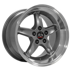 OE Wheels Replica FR04 Gunmetal with Machined Lip 17x10.5 +27 5x114.3mm 70.6mm