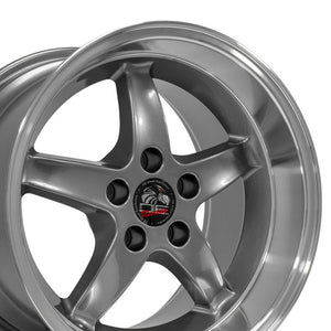 OE Wheels Replica FR04 Gunmetal with Machined Lip 17x10.5 +27 5x114.3mm 70.6mm