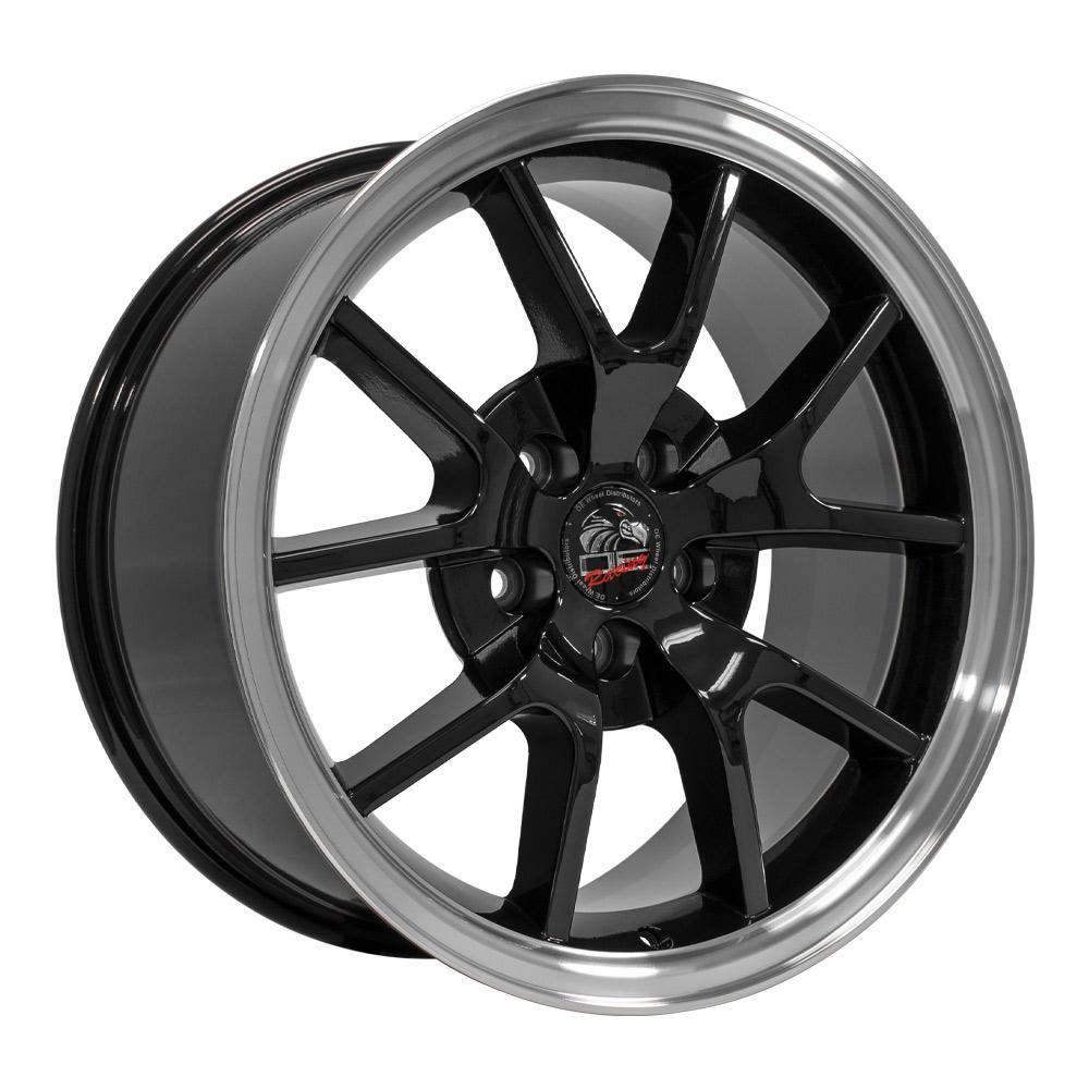 OE Wheels Replica FR05 Black with Machined Lip 18x9.0 +24 5x114.3mm 70.6mm - Wheelwiz