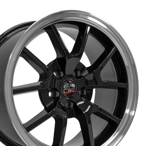 OE Wheels Replica FR05 Black with Machined Lip 18x9.0 +24 5x114.3mm 70.6mm