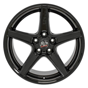 OE Wheels Replica FR06B Gloss Black 18x10.0 +22 5x114.3mm 70.6mm