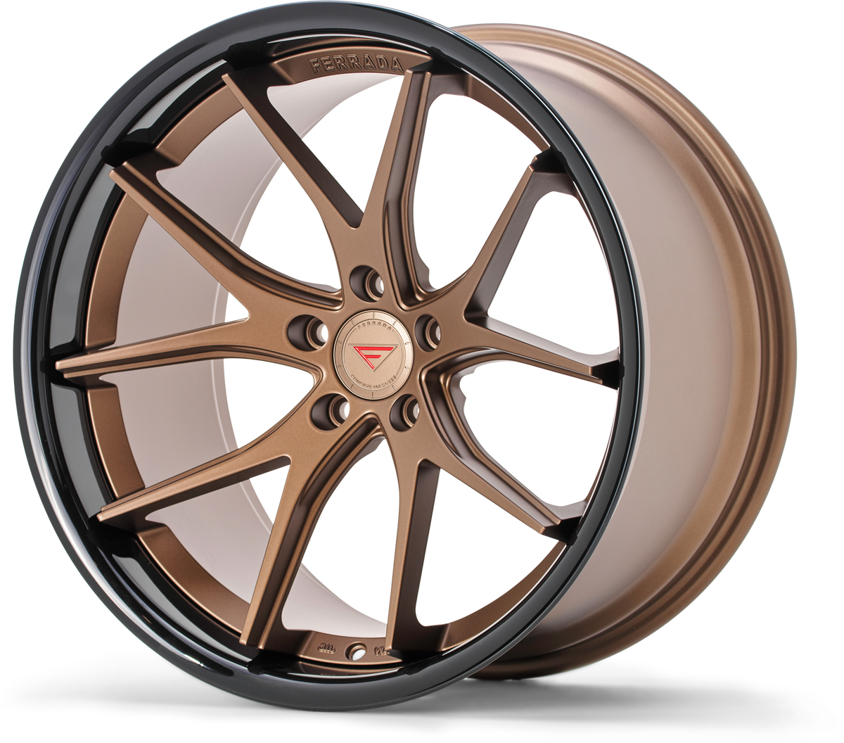 Ferrada Wheels FR2 Matte Bronze / Gloss Black Lip 19x10.5 +25 5x120mm 74.1mm