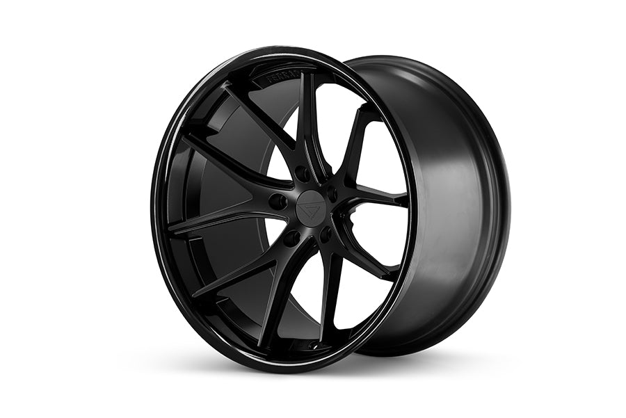 Ferrada Wheels FR2 Matte Black / Gloss Black Lip 20x8.5 +35 5x114.3mm 73.1mm