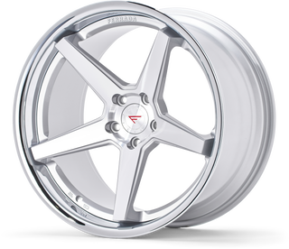 Ferrada Wheels FR3 Machine Silver / Chrome Lip 20x9 +35 5x120mm 72.56mm