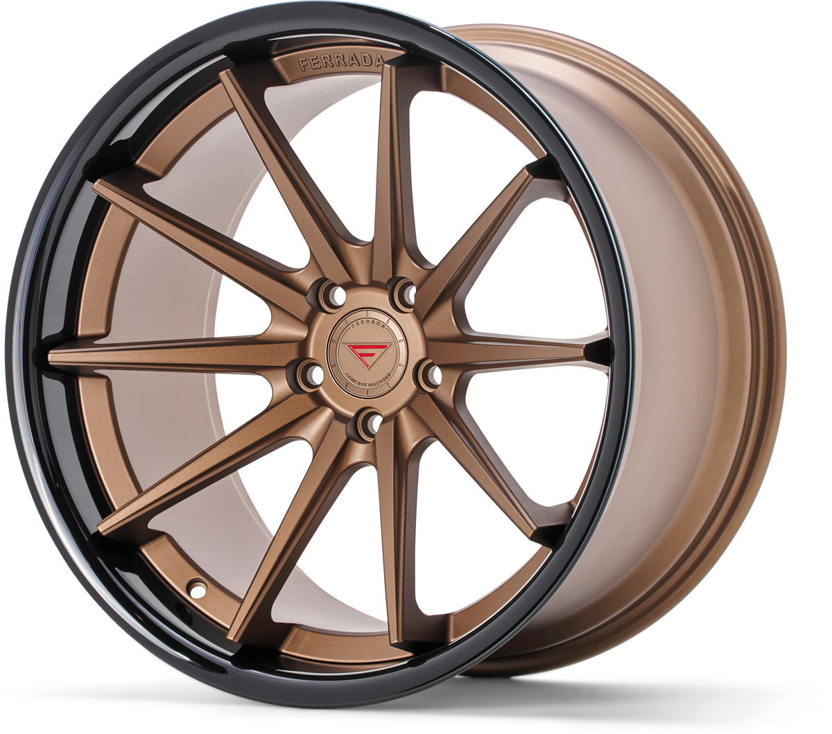 Ferrada Wheels FR4 Matte Bronze / Gloss Black Lip 20x11.5 +30 5x114.3mm 73.1mm