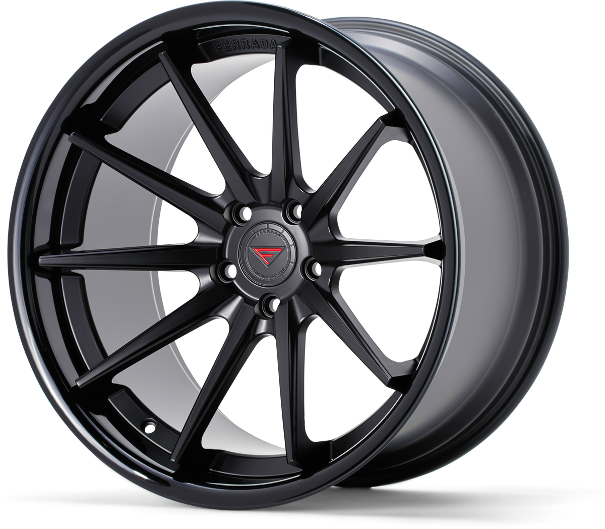 Ferrada Wheels FR4 Matte Black / Gloss Black Lip 20x11.5 +15 5x114.3mm 73.1mm