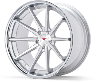 Ferrada Wheels FR4 Machine Silver / Chrome Lip 20x10.5 +25 5x114.3mm 73.1mm