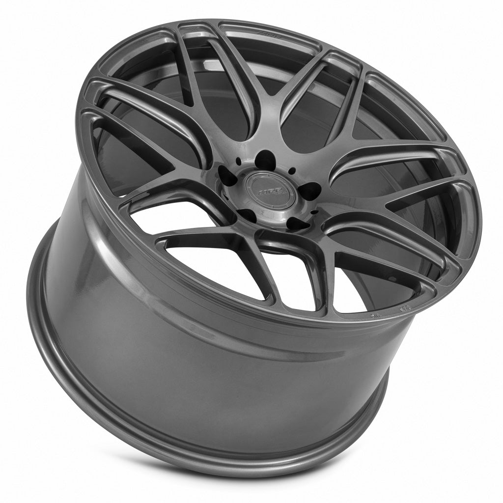 MRR FS1 Gloss Gun Metal 20x12 +35 5x112mm 66.6mm - Wheelwiz