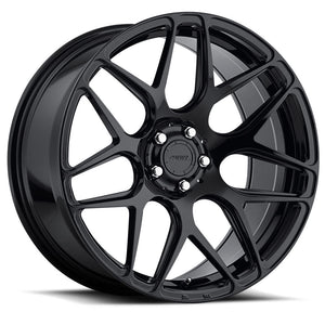 MRR FS1 Gloss Black 20x9.5 +35 5x112mm 66.6mm - WheelWiz