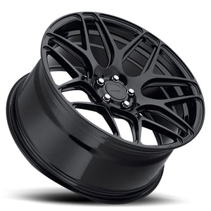 MRR FS1 Gloss Black 20x12 +30 Custommm 66.6mm - Wheelwiz