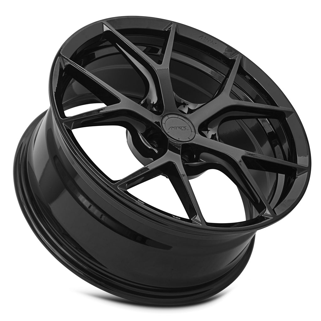 MRR FS6 Gloss Black 19x8.5 +35 5x108mm 73.1mm - Wheelwiz