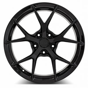 MRR FS6 Gloss Black 20x11 +25 5x112mm 66.6mm - Wheelwiz