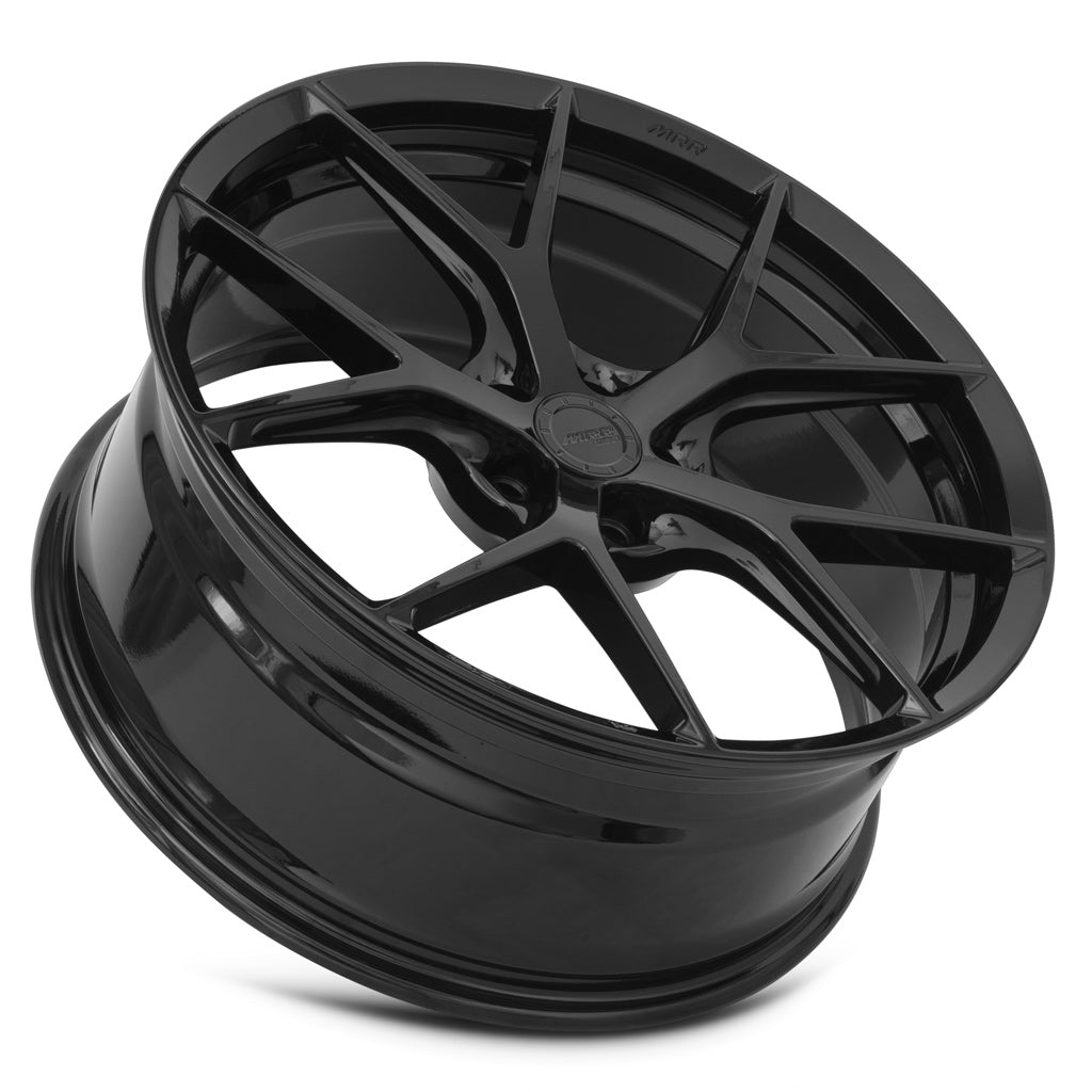 MRR FS6 Gloss Black 21x9 +25 5x112mm 66.6mm - Wheelwiz