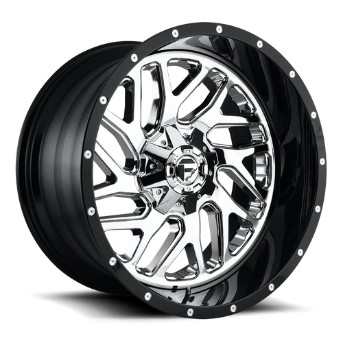 Fuel Offroad D211 TRITON Chrome Plated Gloss Black Lip 20x10 -19 8x170mm 125.1mm - 2 PIECE - Wheelwiz