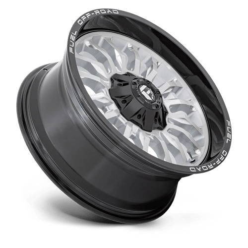 Fuel Offroad D798 ARC Silver Brush Face W/ Blk Lip 22x12 -44 6x135|6x139.7mm 106.1mm - Wheelwiz