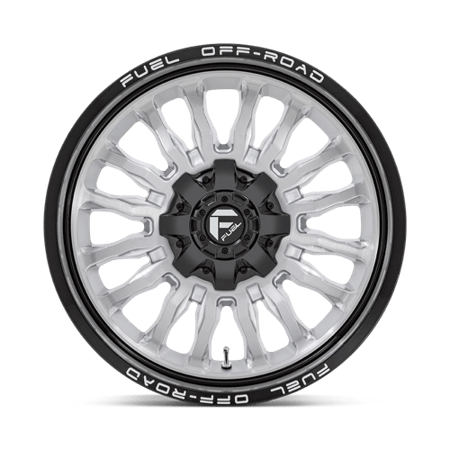 Fuel Offroad D798 ARC Silver Brush Face W/ Blk Lip 20x9 +1 8x165.1mm 125.1mm - Wheelwiz