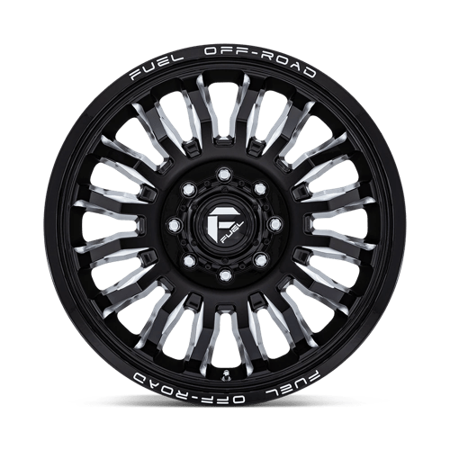Fuel Offroad D868 ARC DUALLY Gloss Black Milled 20x8.25 +104 8x165.1mm 121.5mm - Wheelwiz