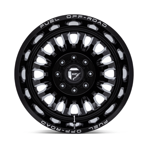 Fuel Offroad D868 ARC DUALLY Gloss Black Milled 22x8.25 -201 8x170mm 125.1mm - Wheelwiz
