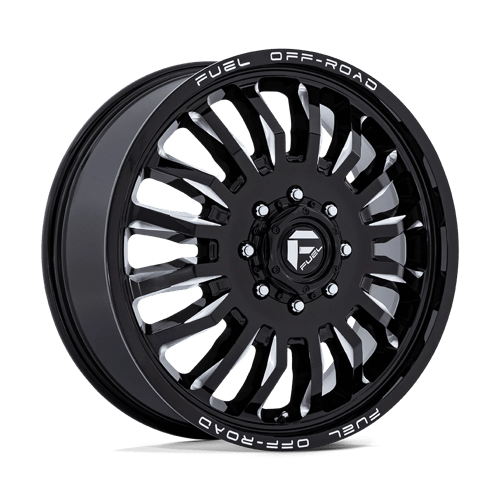Fuel Offroad D868 ARC DUALLY Gloss Black Milled 22x8.25 -265 8x165.1mm 121.5mm - Wheelwiz