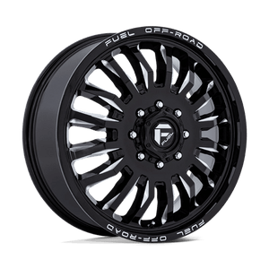 Fuel Offroad D868 ARC DUALLY Gloss Black Milled 22x8.25 +104 8x170mm 125.1mm