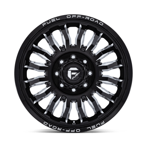 Fuel Offroad D868 ARC DUALLY Gloss Black Milled 20x8.25 -265 8x165.1mm 121.5mm - Wheelwiz