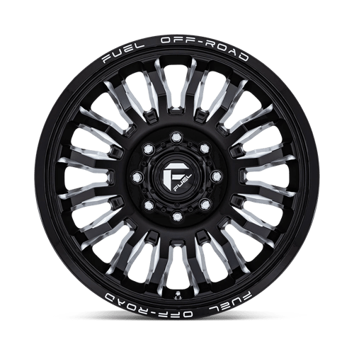 Fuel Offroad D868 ARC DUALLY Gloss Black Milled 22x8.25 +104 8x210mm 154.3mm - Wheelwiz