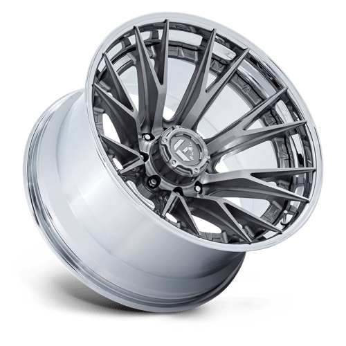 Fuel Offroad FC402 CATALYST Platinum W/ Chrome Lip 22x12 -44 8x180mm 124.2mm - Wheelwiz
