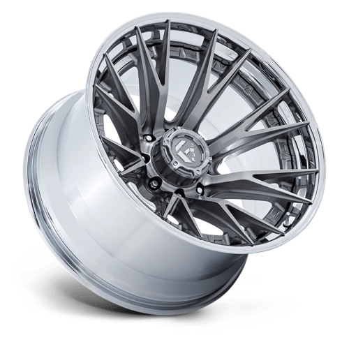 Fuel Offroad FC402 CATALYST Platinum W/ Chrome Lip 22x10 -18 8x180mm 124.2mm - Wheelwiz