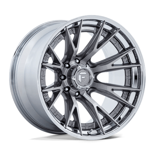 Fuel Offroad FC402 CATALYST Platinum W/ Chrome Lip 24x12 -44 8x165.1mm 125.1mm - Wheelwiz