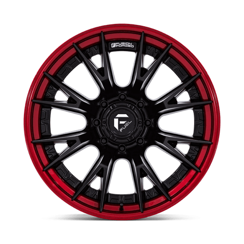 Fuel Offroad FC402 CATALYST Matte Black W/ Candy Red Lip 20x9 +1 8x180mm 124.2mm - Wheelwiz