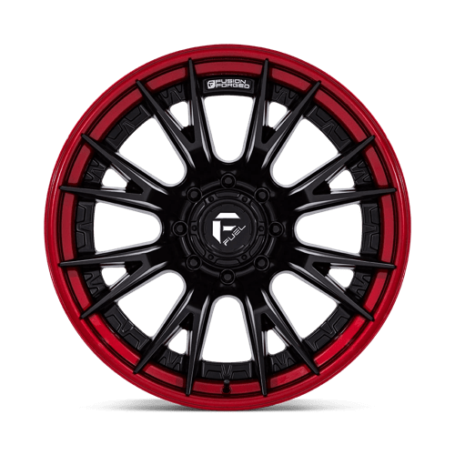 Fuel Offroad FC402 CATALYST Matte Black W/ Candy Red Lip 22x10 -18 8x180mm 124.2mm - Wheelwiz