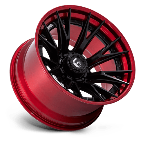 Fuel Offroad FC402 CATALYST Matte Black W/ Candy Red Lip 24x12 -44 8x170mm 125.1mm - Wheelwiz