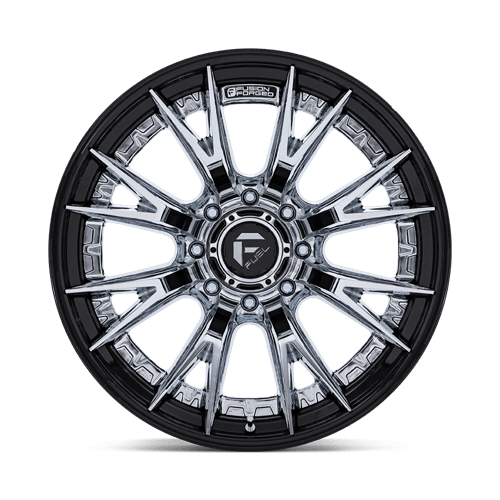 Fuel Offroad FC402 CATALYST Chrome W/ Gloss Black Lip 24x12 -44 8x180mm 124.2mm
