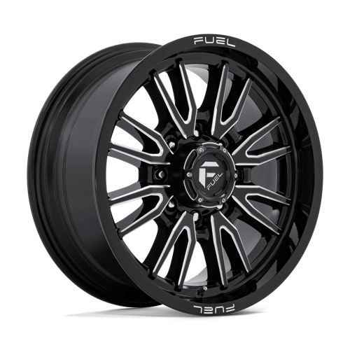 Fuel Offroad D761 CLASH Gloss Black Milled 20x9 +20 8x180mm 124.2mm - Wheelwiz