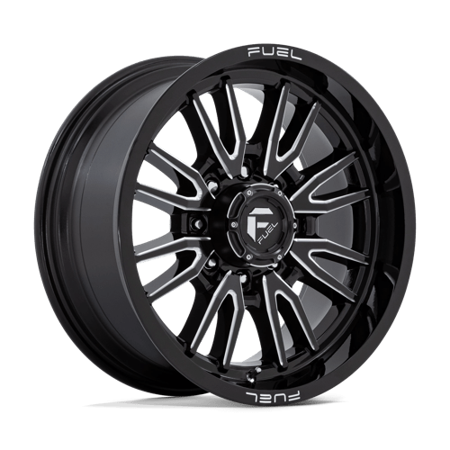 Fuel Offroad D761 CLASH Gloss Black Milled 20x9 +1 8x165.1mm 125.1mm - Wheelwiz