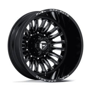 Fuel Offroad D868 ARC DUALLY Gloss Black Milled 22x8.25 -201 10x225mm 170.1mm - Wheelwiz