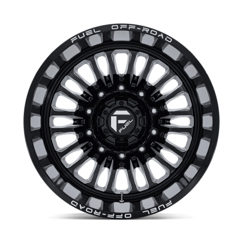 Fuel Offroad D868 ARC DUALLY Gloss Black Milled 22x8.25 -201 10x225mm 170.1mm - Wheelwiz
