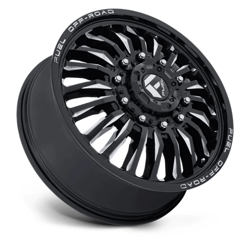 Fuel Offroad D868 ARC DUALLY Gloss Black Milled 22x8.25 +104 10x225mm 170.1mm - Wheelwiz