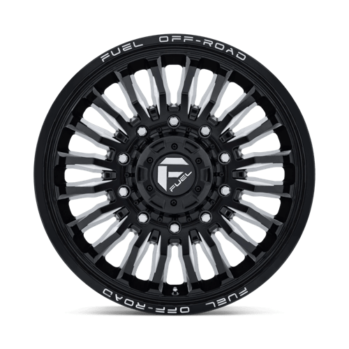 Fuel Offroad D868 ARC DUALLY Gloss Black Milled 22x8.25 +104 10x225mm 170.1mm - Wheelwiz