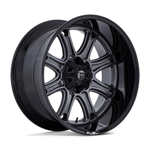 Fuel Offroad DARKSTAR Matte Gunmetal W/ Black Lip 24x12 -44 6x135|6x139.7mm 106.1mm - Wheelwiz