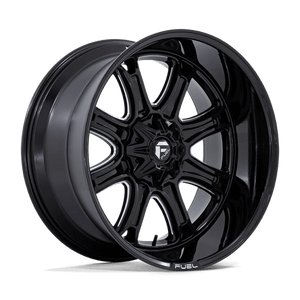 Fuel Offroad DARKSTAR Gloss Black Milled 22x10 +10 8x180mm 124.2mm - Wheelwiz