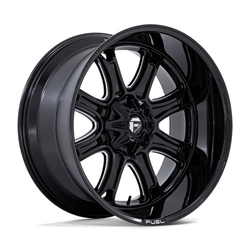 Fuel Offroad DARKSTAR Gloss Black Milled 24x12 -44 Custom 78.1mm - Wheelwiz