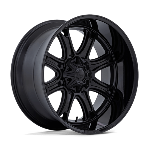 Fuel Offroad DARKSTAR Matte Black W/ Gloss Black Lip 24x12 -44 5x127|5x139.7mm 87.1mm