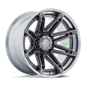 Fuel Offroad FC401 BRAWL Platinum W/ Chrome Lip 22x12 -44 8x180mm 124.2mm - Wheelwiz
