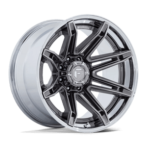 Fuel Offroad FC401 BRAWL Platinum W/ Chrome Lip 22x10 -18 8x180mm 124.2mm - Wheelwiz