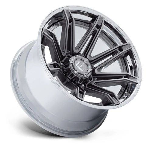 Fuel Offroad FC401 BRAWL Platinum W/ Chrome Lip 22x12 -44 6x139.7mm 106.1mm